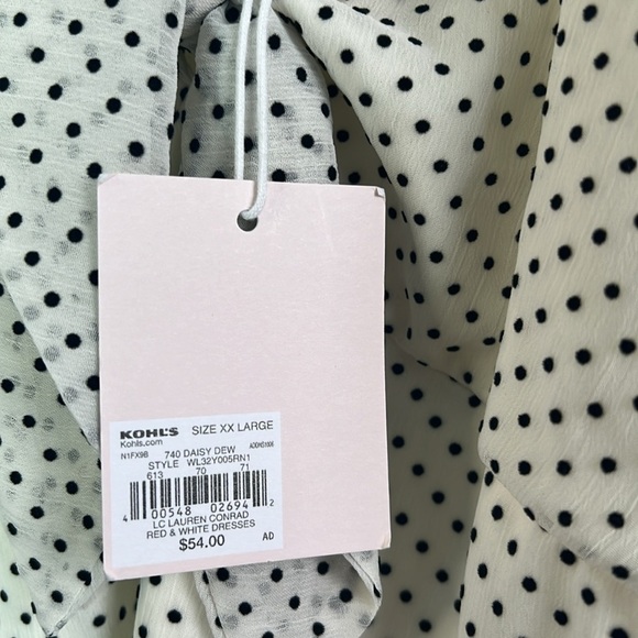 NWT XXL LAUREN Conrad poka dot dress. A265 - Picture 3 of 6